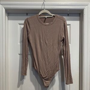 Lulus Women's Long Sleeve Bodysuit - Brown M